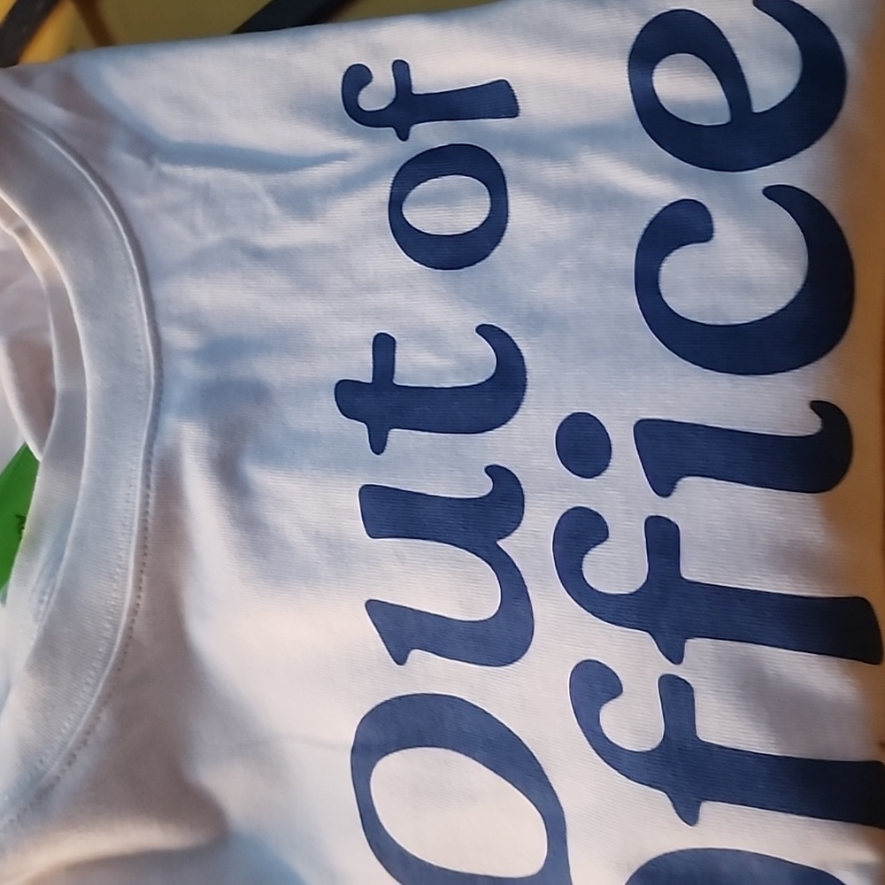 White Graphic Tee - "Out of Office"